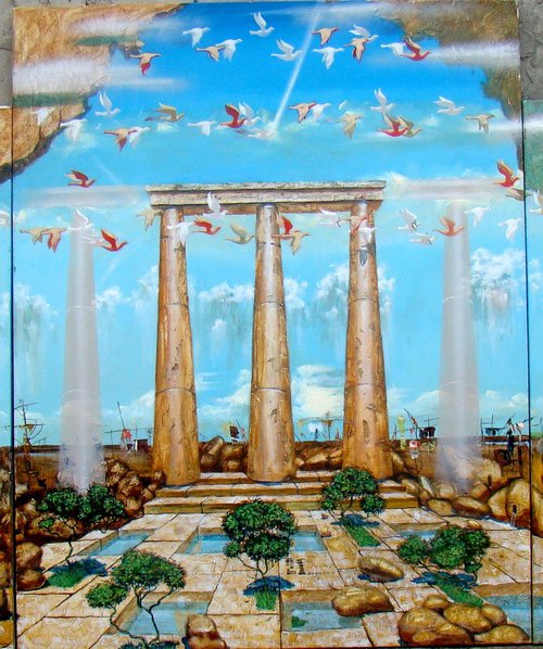 "The Celestial Staircase" (Triptych) by Serhiy Roy