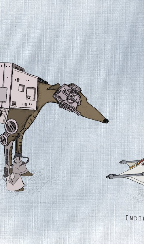 Star Paws - Battle of Hoth by Indie Flynn-Mylchreest of MeriLine Art