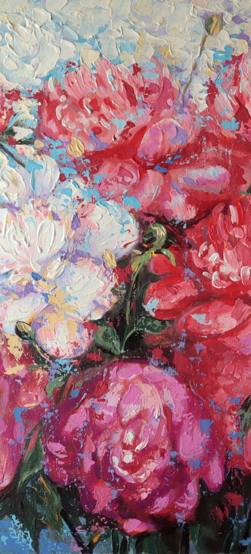 Peonies Giving Happiness by Rakhmet Redzhepov