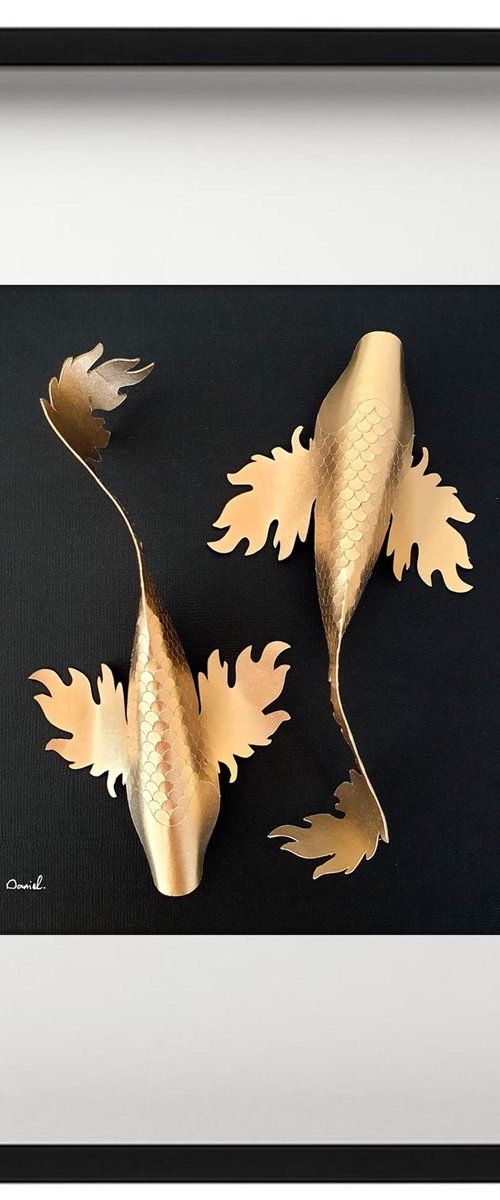 2 Extra Big Fantasy Gold Koi #5 by Daniel A du Preez