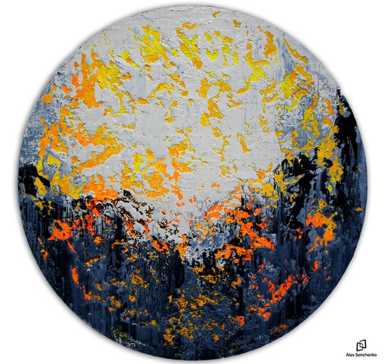 Circular abstract painting / Abstract 1141