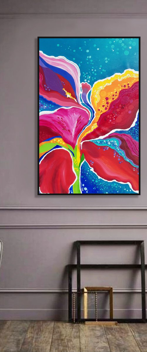 "Special iris on a evening bell" by Alexandra Dobreikin
