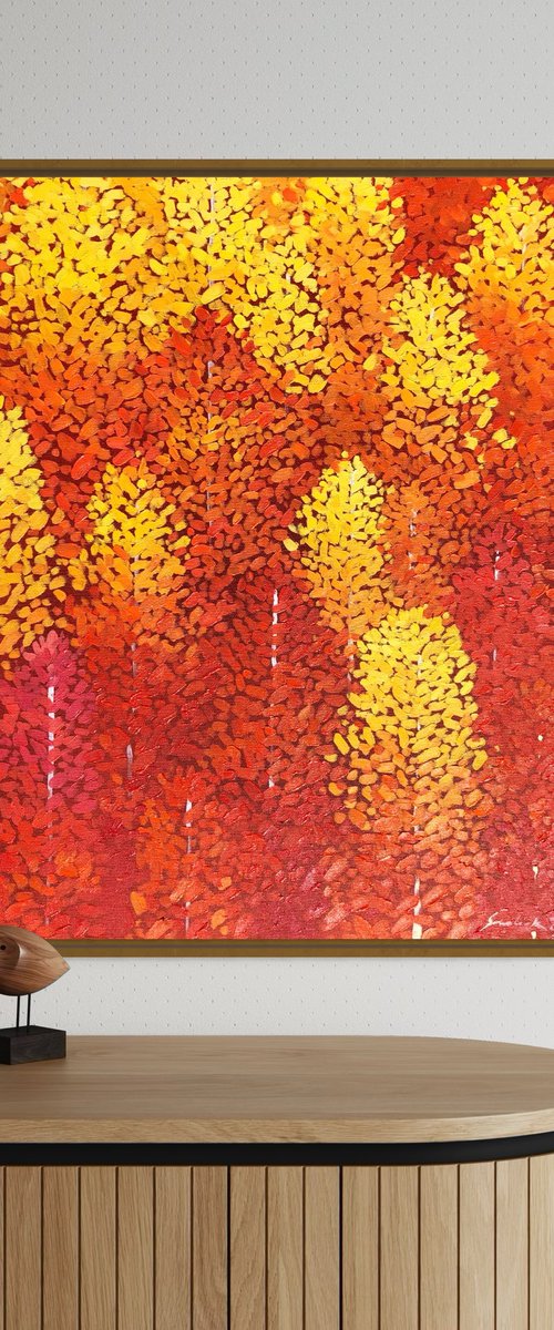 Fall, aspens by Volodymyr Smoliak
