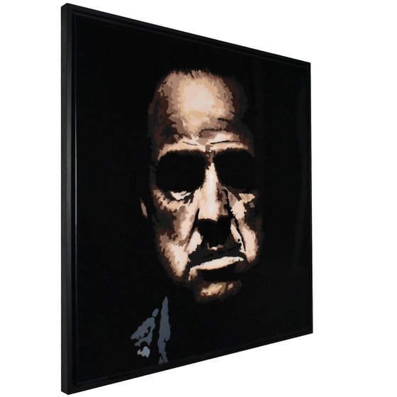Vito Corleone framed original painting