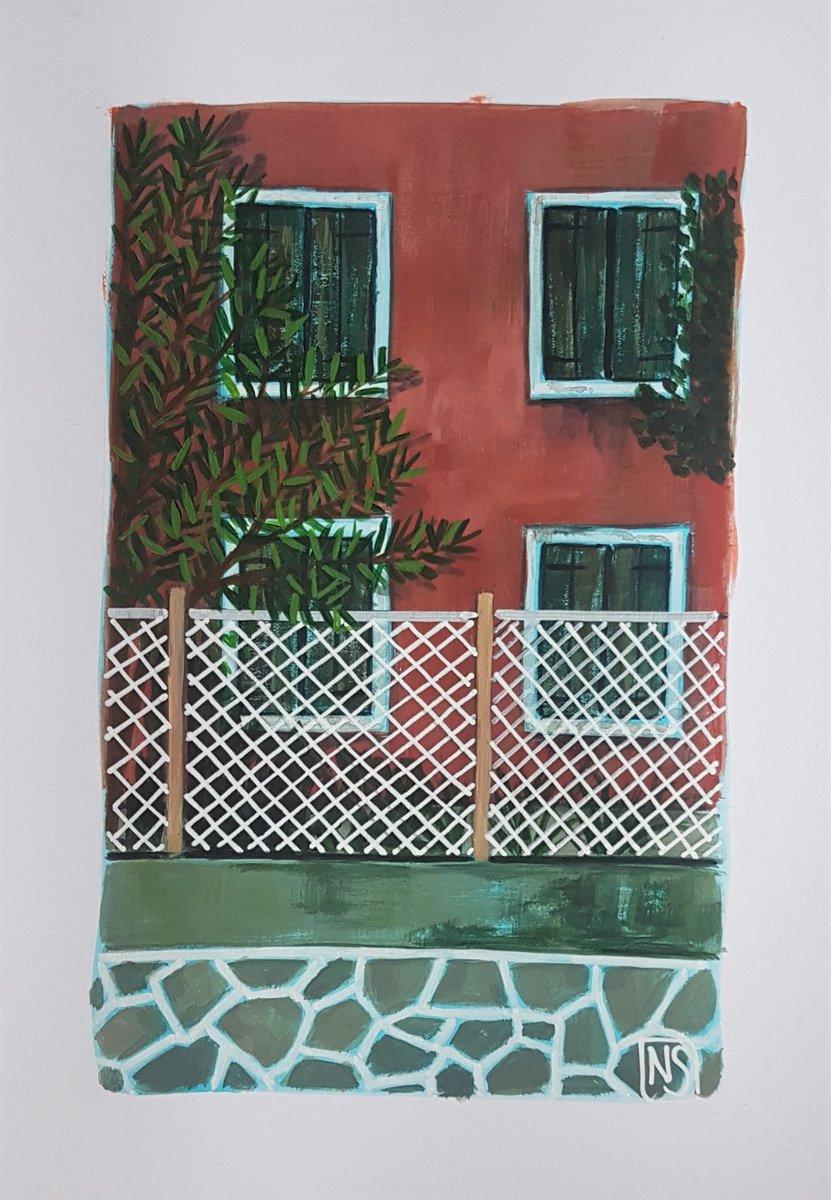 Burano Houses 2 by Nina Shilling