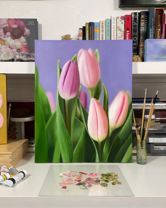 Elegance. Tulips Painting