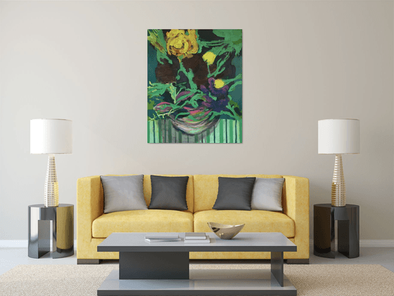 Man in flowers