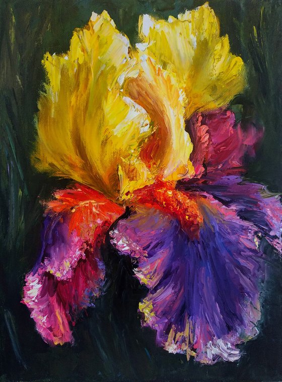 Diptych flowers Irises