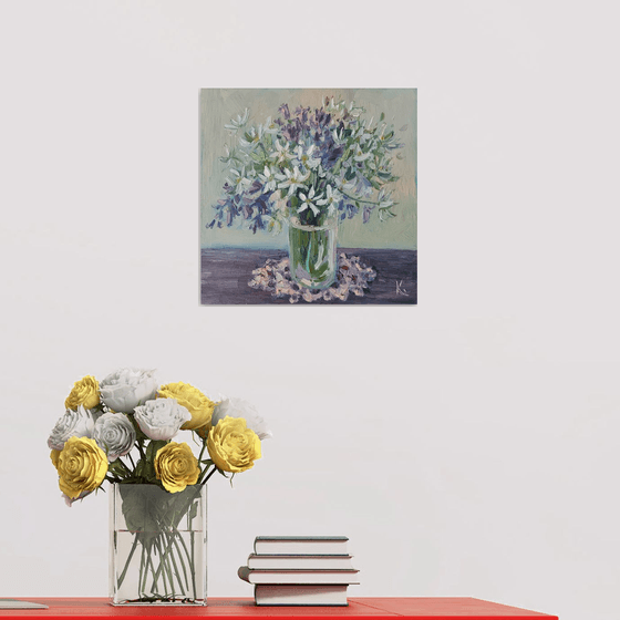 Still-life with flowers "White bouquet"