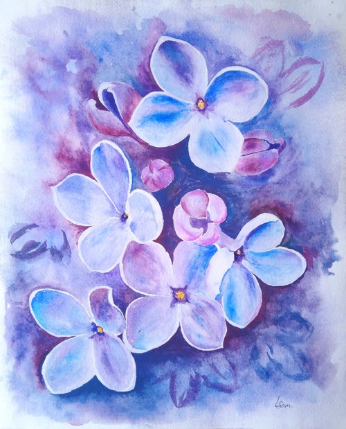 A lilac branch by Liubov Samoilova