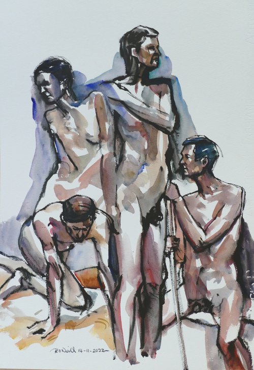 Standing male nude 4 poses by Rory O’Neill