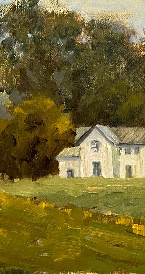 Farm House Off HWY37 Plein Air Landscape by Tatyana Fogarty