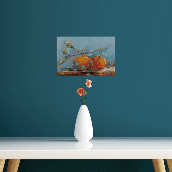Still life with two oranges