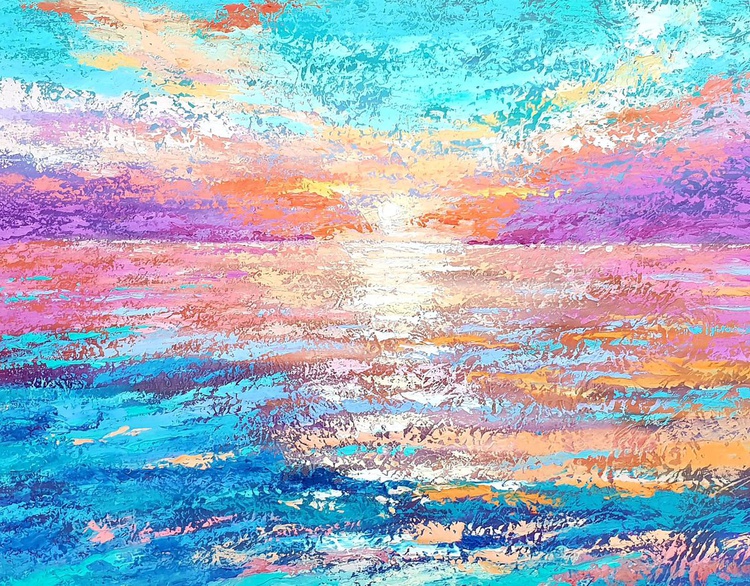 Large Painting Sunset Painting Pink Painting Lar Artfinder