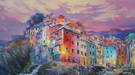 Magical evening in Riomaggiore, Cinque Terre