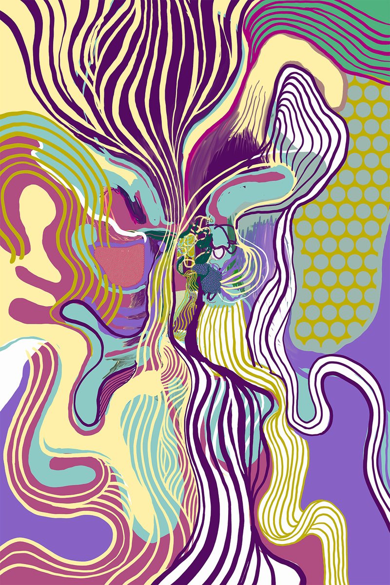 Abstract Landscape Giclee Print By Alasdair Willis, 16 X 23, Town Of Ghosts, Original Artwork