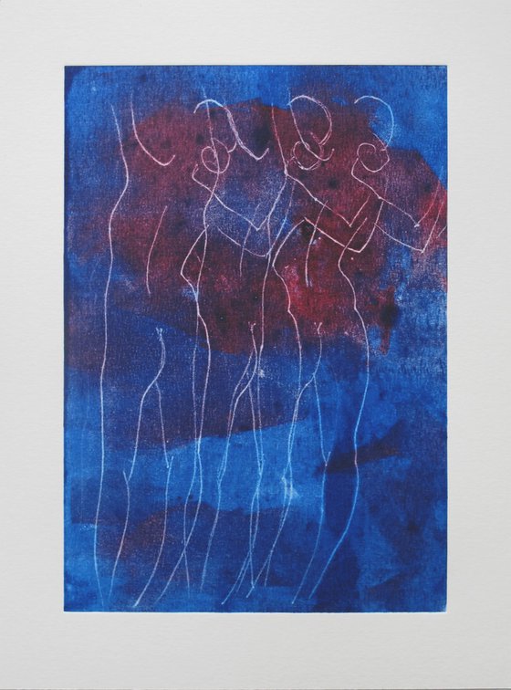 Overlapping female nude