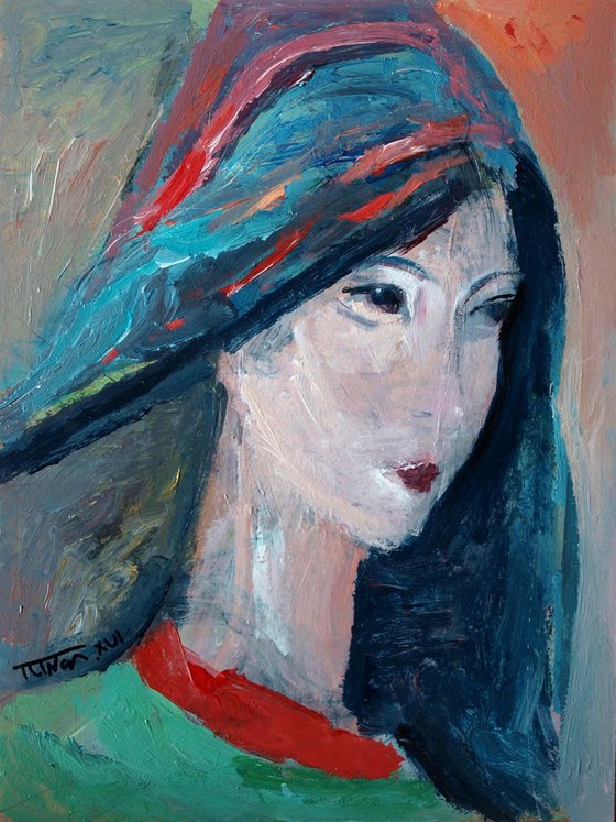 offer! moon phase 2 (girl with hood, study)