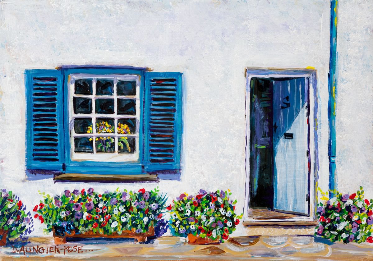 BLUE SHUTTERS, ST MAWES by Diana Aungier-Rose