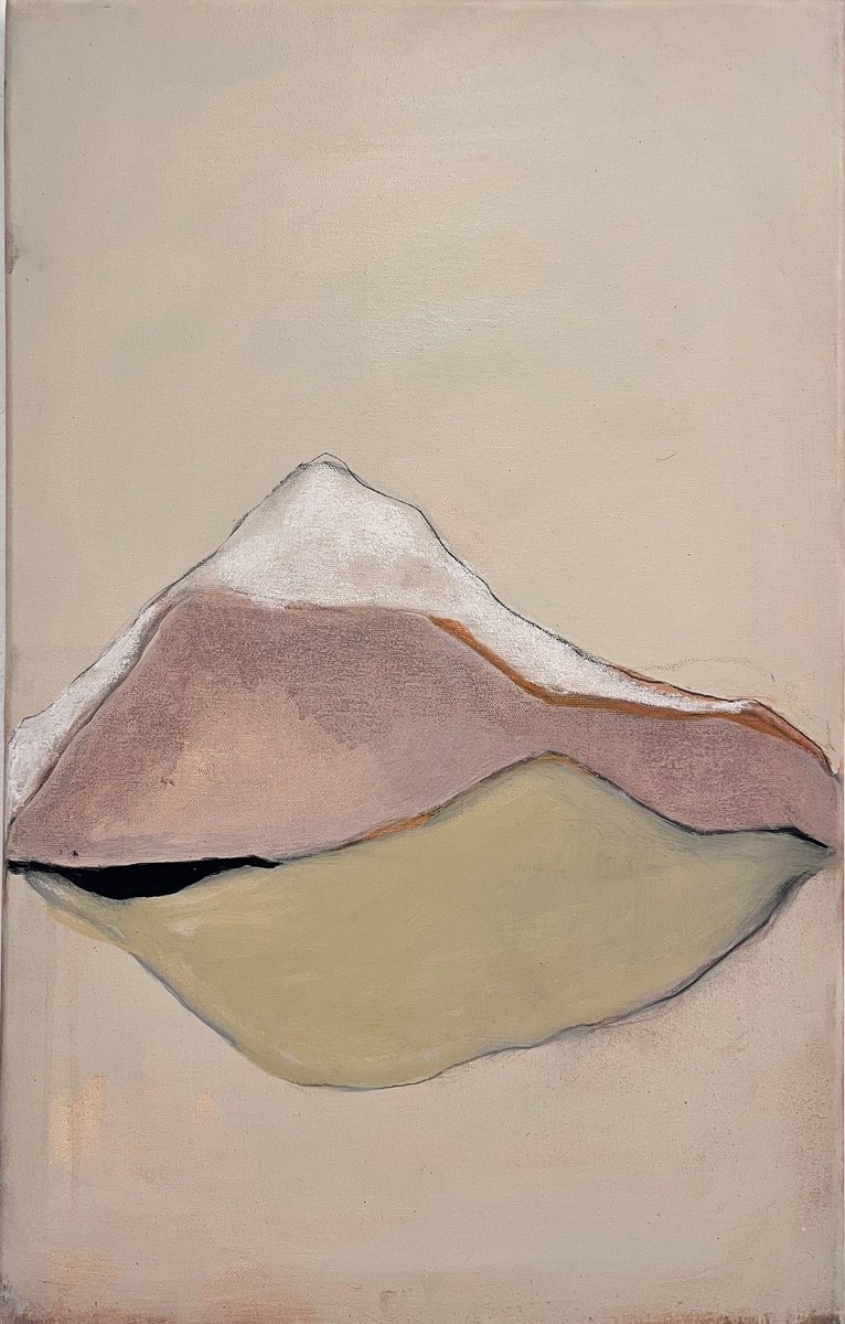 Geometric Cityscapes Oil Painting By Marilina Marchica, 16 X 24", Landscape, Original Artwork