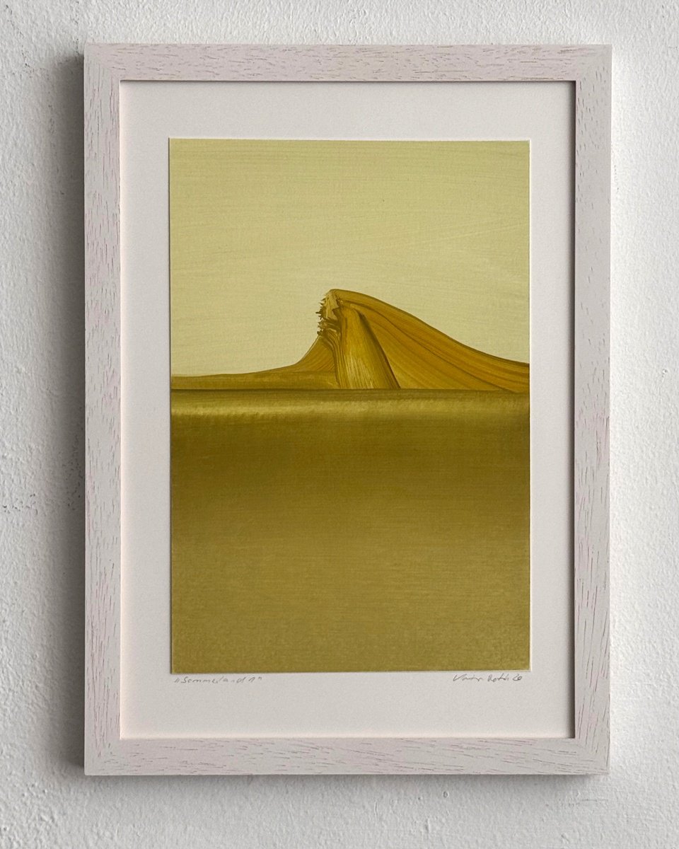 Organic Landscape Oil Painting By Katrin Roth, 8 X 12", Sommerland 1, Original Artwork