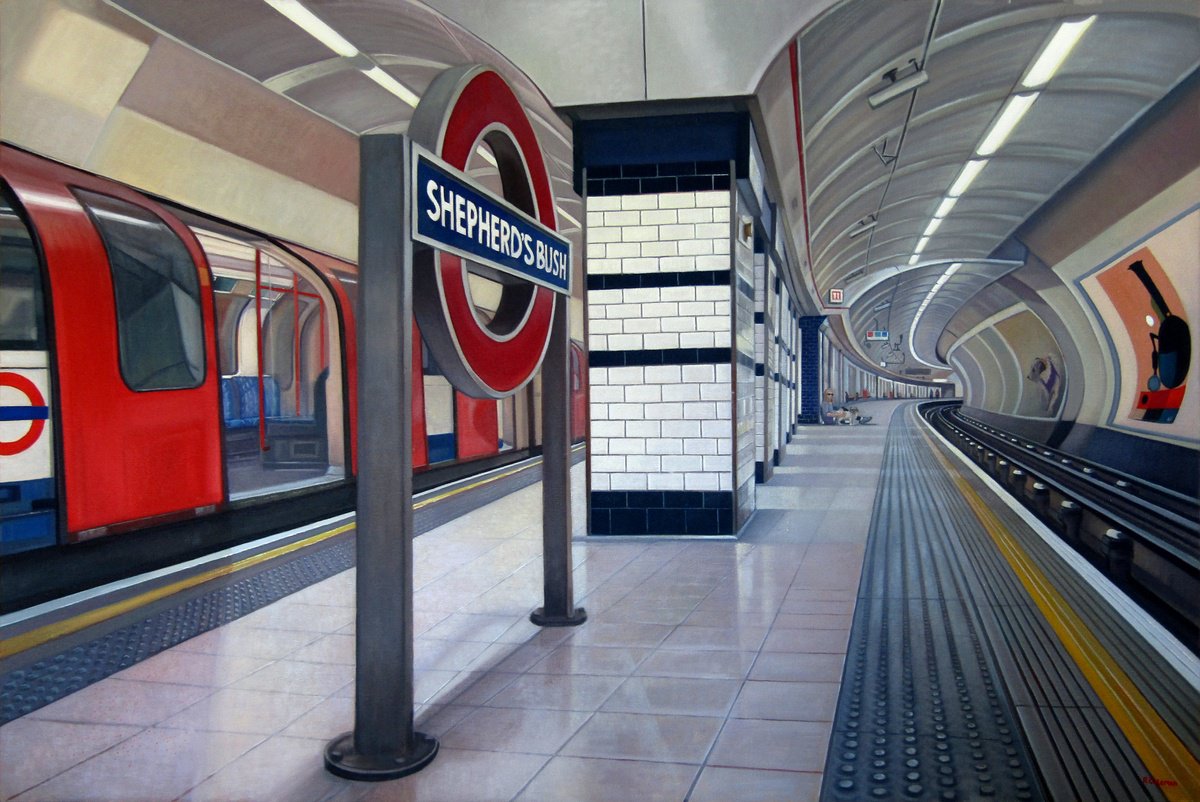 Oil Painting , Shepherds Bush By Rebecca Coleman, 34 X 24, Artwork For Sale On Artfinder