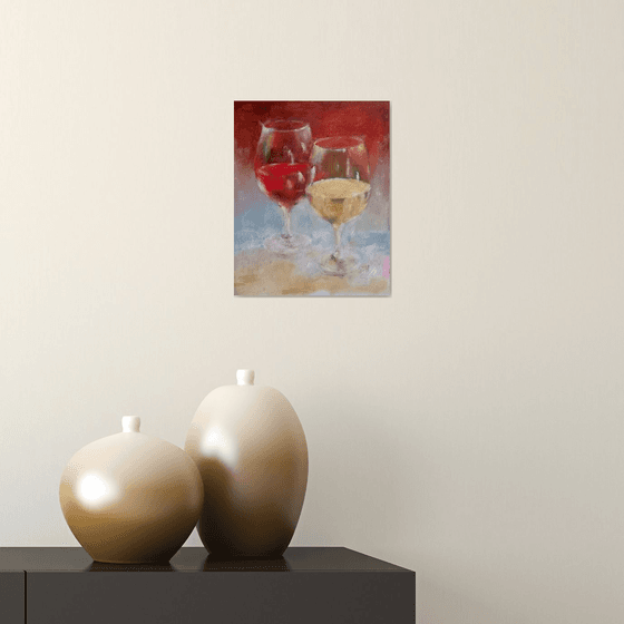 Two glasses for a toast