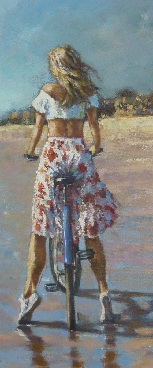 Cycle Ride to the Beach by Martin J Leighton