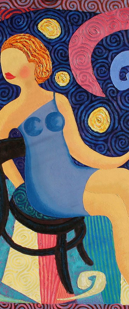 Smoking woman by Ilshat Nayilovich