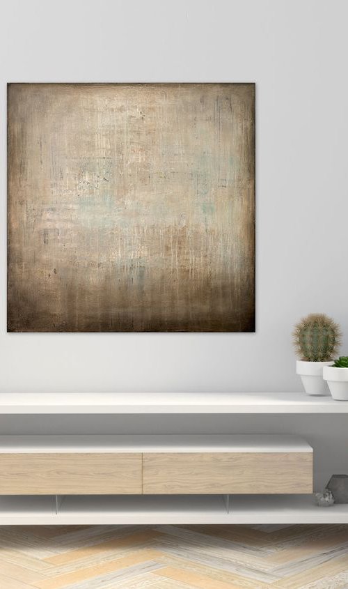 Brown abstract painting MC612 by Radek Smach