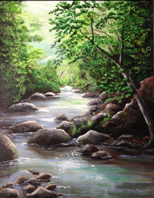 Smoky Mountain Stream by Donna Daniels