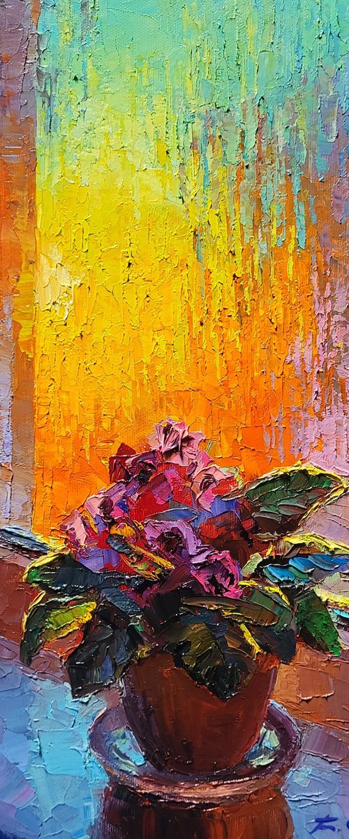 Morning Vase on the Windowsill by Boris Serdyuk