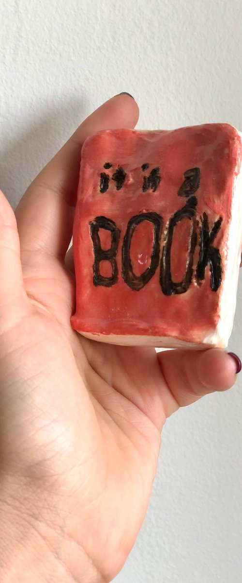 Best book - small clay sculpture by Diana Lozko