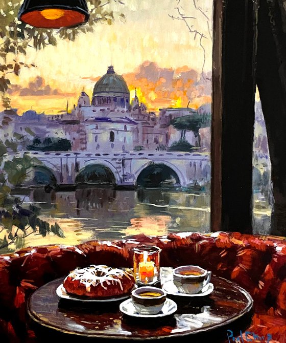 Roman Coffee at Sunset