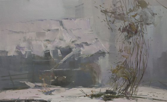 Landscape painting - Rainy Winter