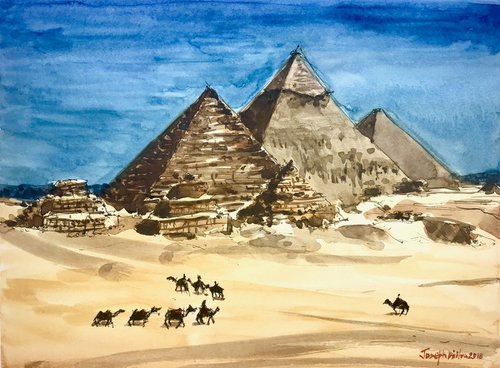 Pyramids of Giza - Egypt by Joseph Peter D'silva