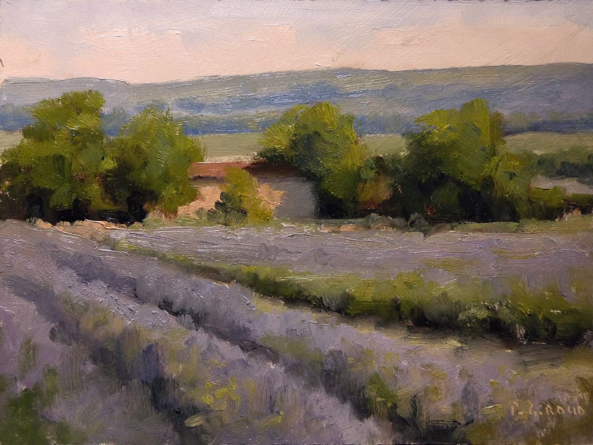 Lavender Field Oil painting by Pascal Giroud | Artfinder