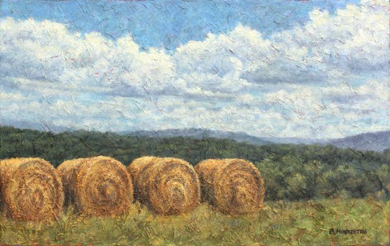 Four Hay Rolls