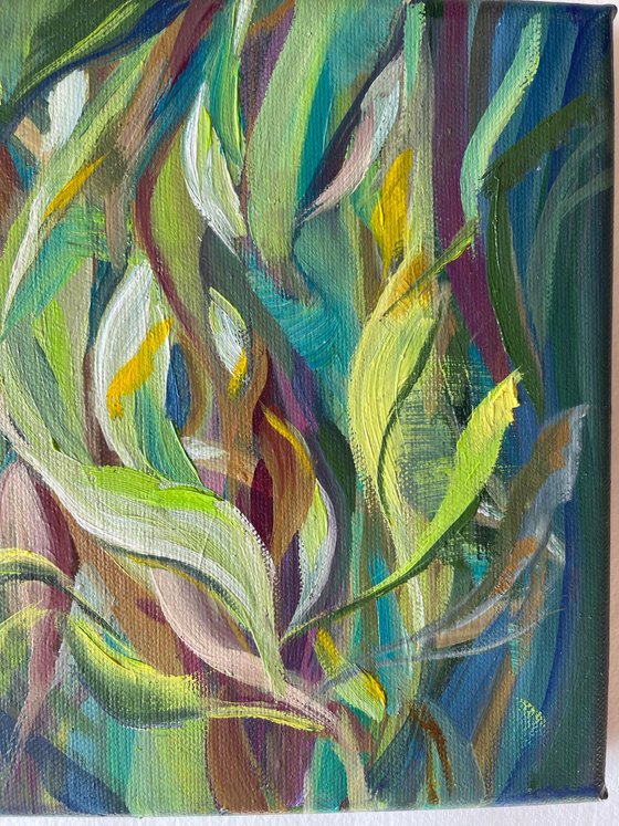 Feeling. Abstract oil painting