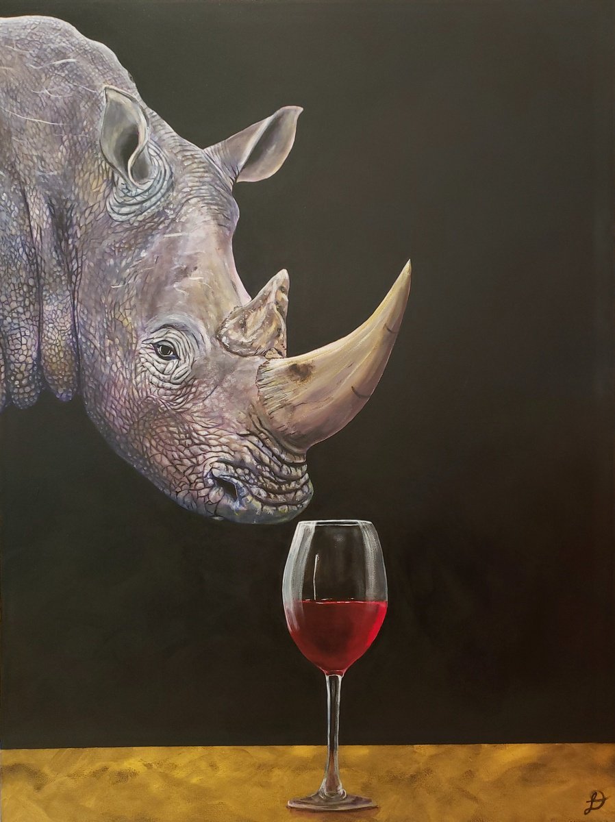 Wineoceros - Party Animals series by Kris Fairchild