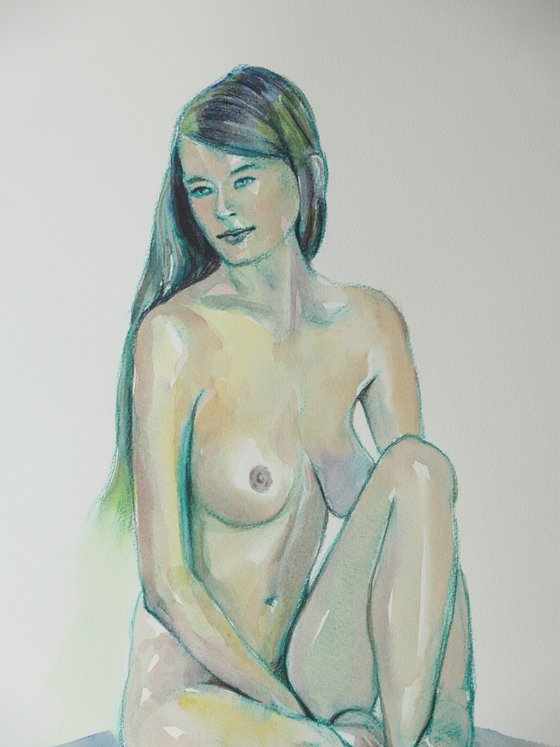 Seated female nude