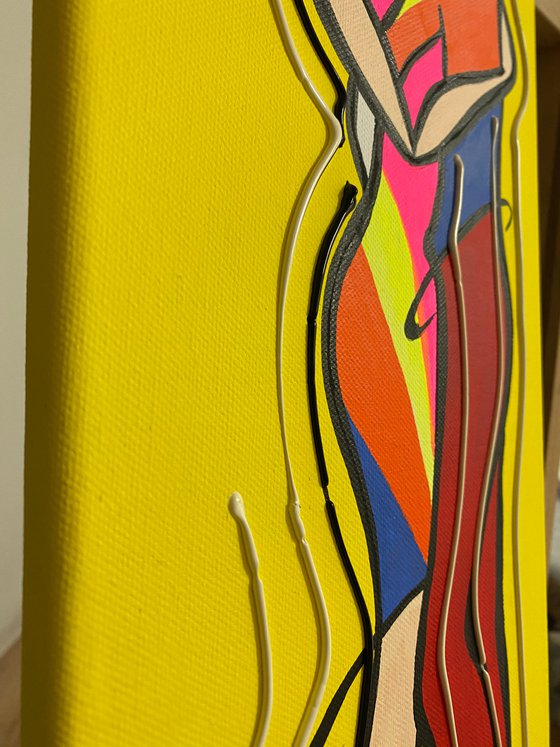 Couple Man and Woman Acryl Eka Peradze Art.