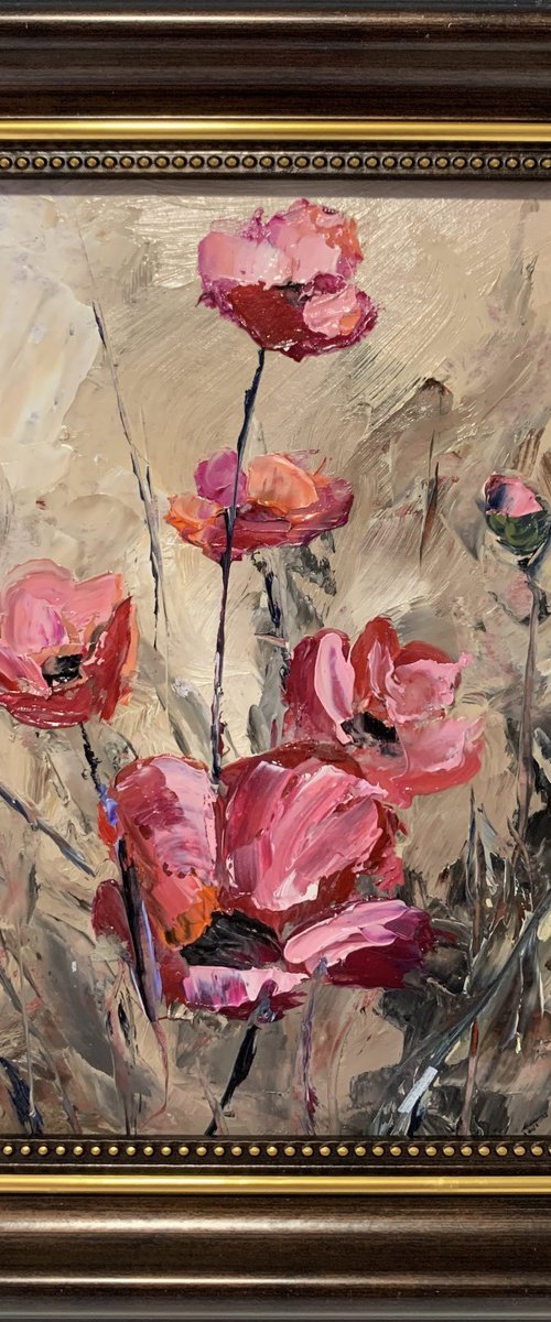 Poppies Pink Flowers. by Vita Schagen