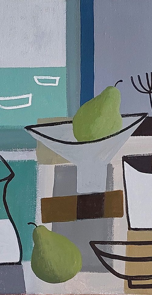 Still Life and White Boats by Jan Rippingham