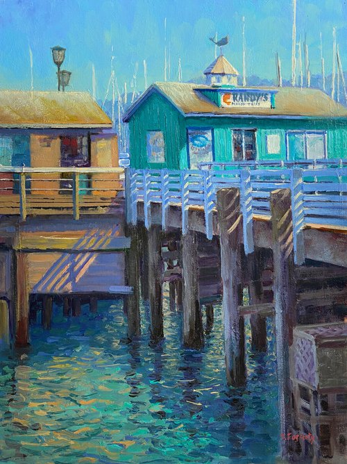 Monterey Fisherman's Wharf Reflections by Tatyana Fogarty