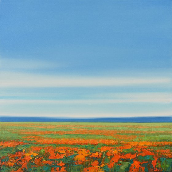 Orange Flowers - Vibrant Colorful Flower Field