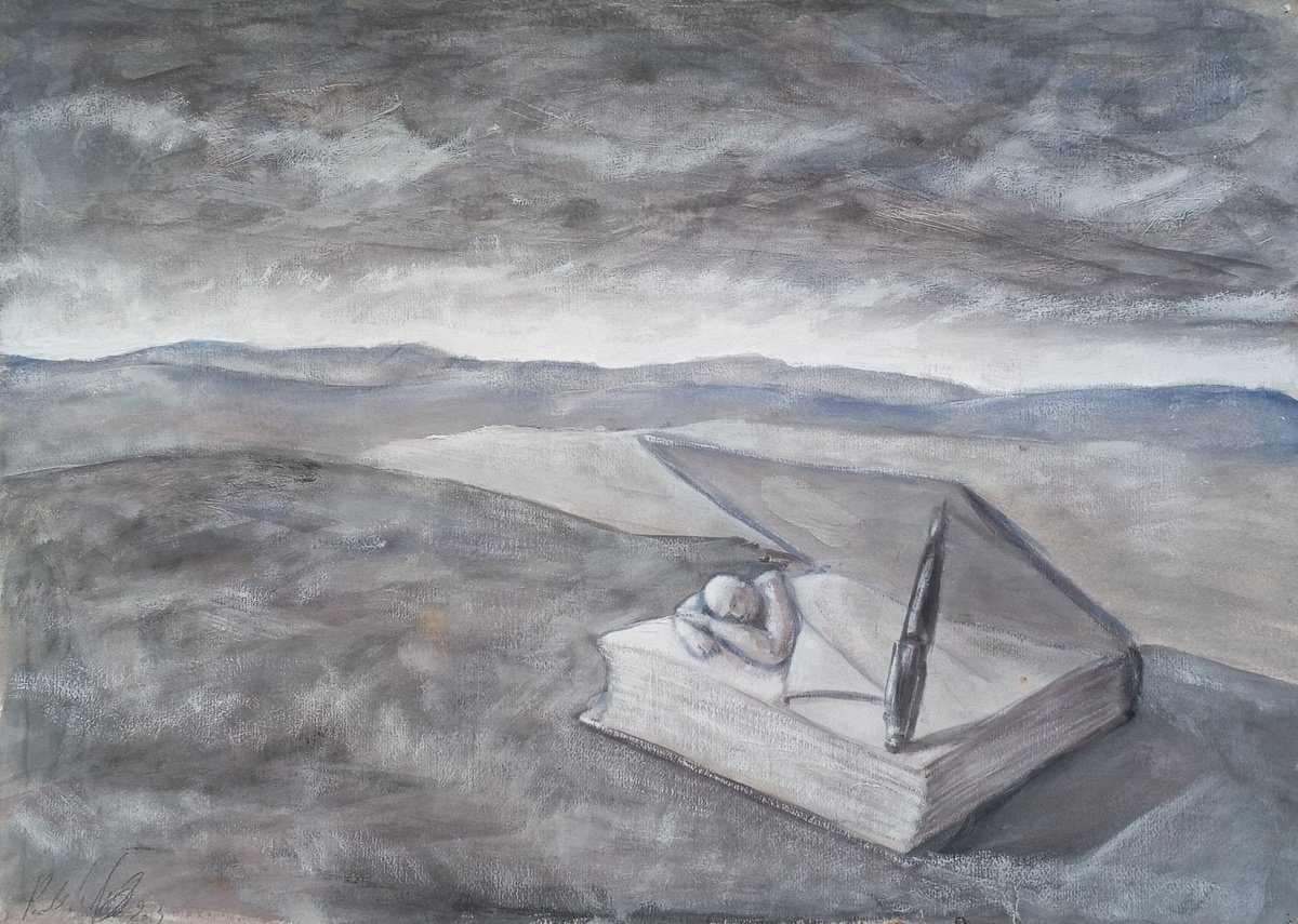 Surrealistic Painting , The Good Night By Paolo Beneforti, 28 X 20, Artwork For Sale On Artfinder