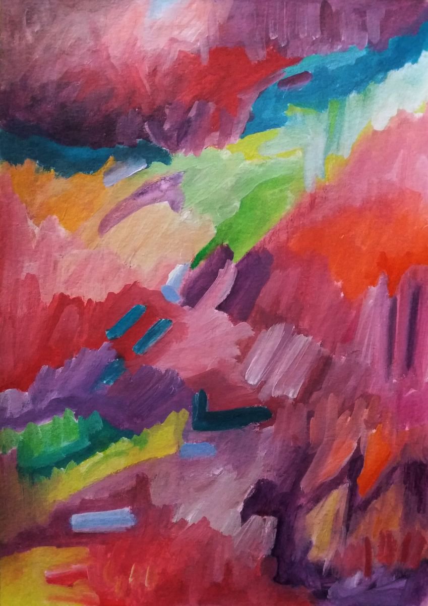 #8/42 | Abstract Landscape | (8.27 x 11.69 inches) by Celine Baliguian