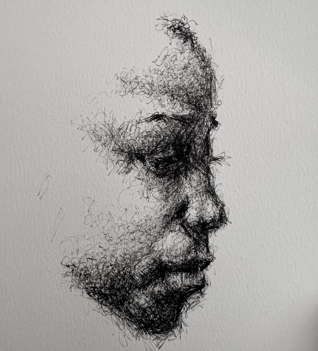 Expressive Ink Drawing , Reflexive By Jayme Mestieri, 13 X 14, Artwork For Sale On Artfinder