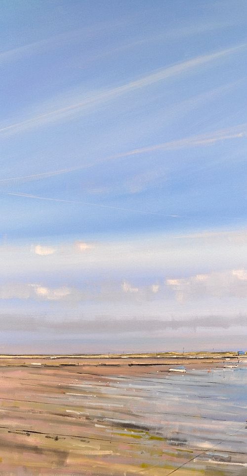 Blakeney creek view towards the Lifeboat House. by Tom Cringle